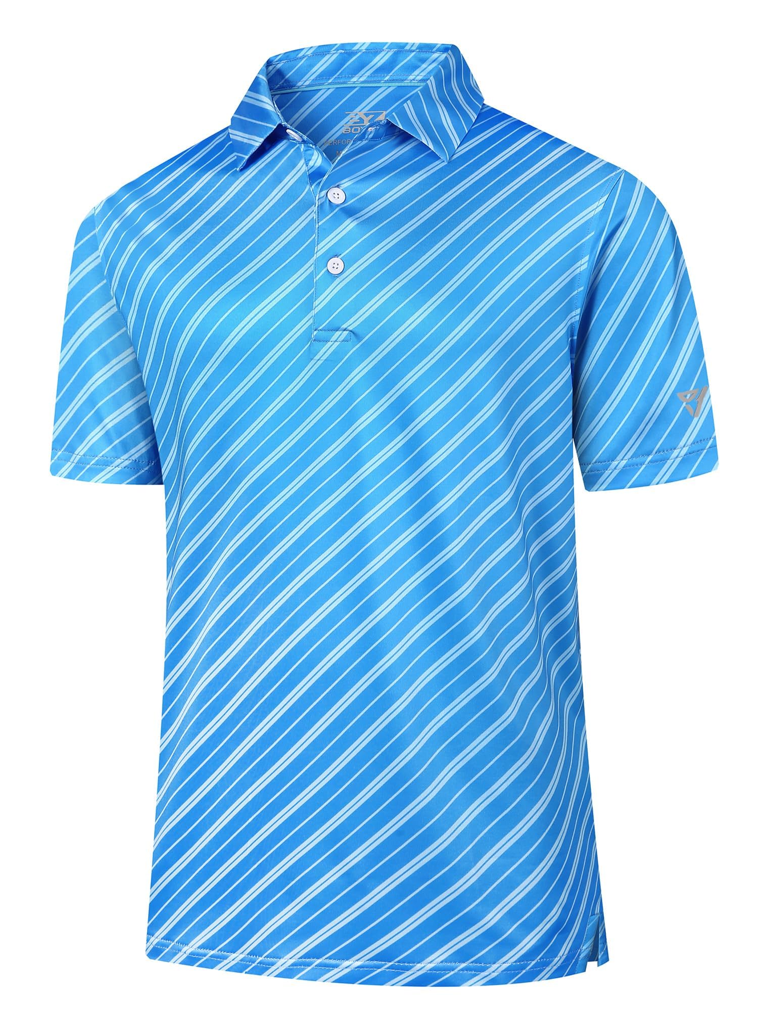 Boyzn Herren Golfshirt - Atmungsaktives & Schnelltrocknendes Poloshirt, Leichtes Einfarbiges/Bedrucktes Oberhemd für Freizeit und Sport