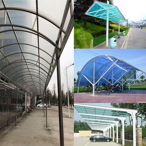 2mm Thick Polycarbonate Sheets, Polycarbonate Plastic Panels, Roof Skylight Polycarbonate Roofing Sheets , Outdoor Awning Polycarbonate Panels,Sunroom Shade Canopy Frosted PC Board.(4 x 3.3ft)