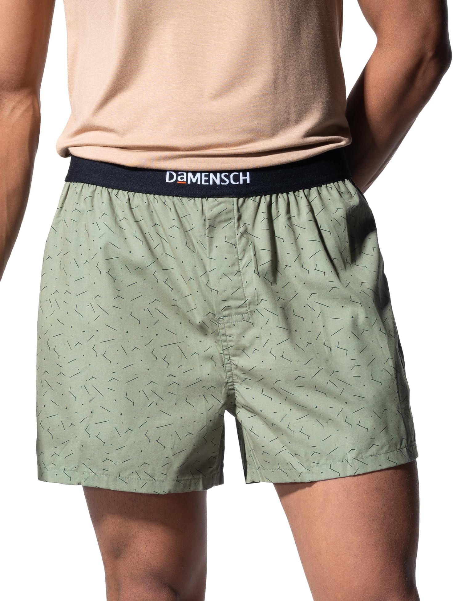 DAMENSCH Regular Fit Solid 100% Soft & Durable Cotton Boxer Shorts Dual Pockets Anti-Bacterial Moisture Wicking Microfibre Waistband Ultra-Light Boxers for Men