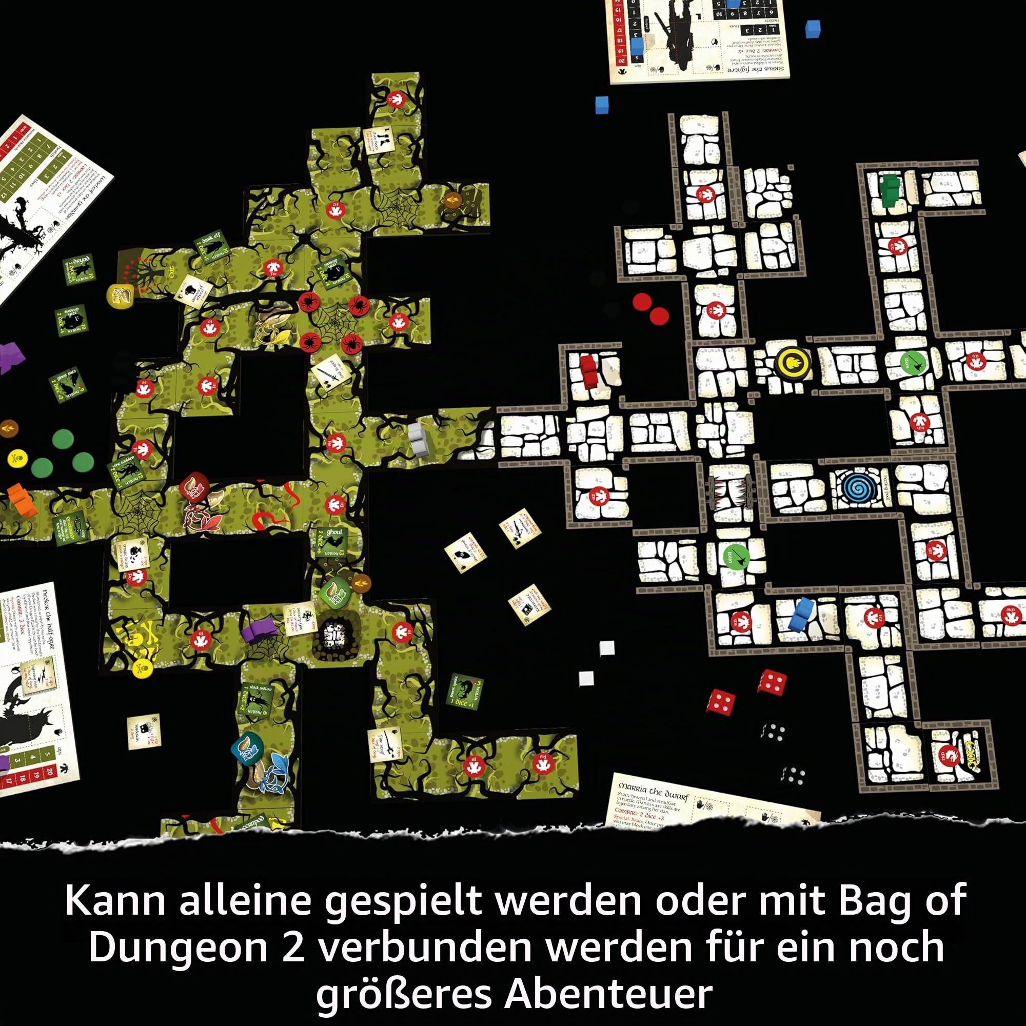 Bag of Dungeon – Fantasy-Abenteuer-Brettspiel | 1–4 Spieler | Ab 7 Jahren | Schnelles Dungeon-Abenteuer mit hoher Wiederspielbarkeit | Englische Ausgabe.