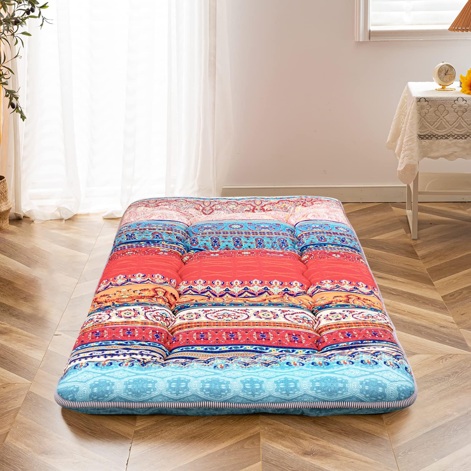 MAXYOYO Japanese Floor Mattress 4" Thick Small Size Foldable Futon Mattress