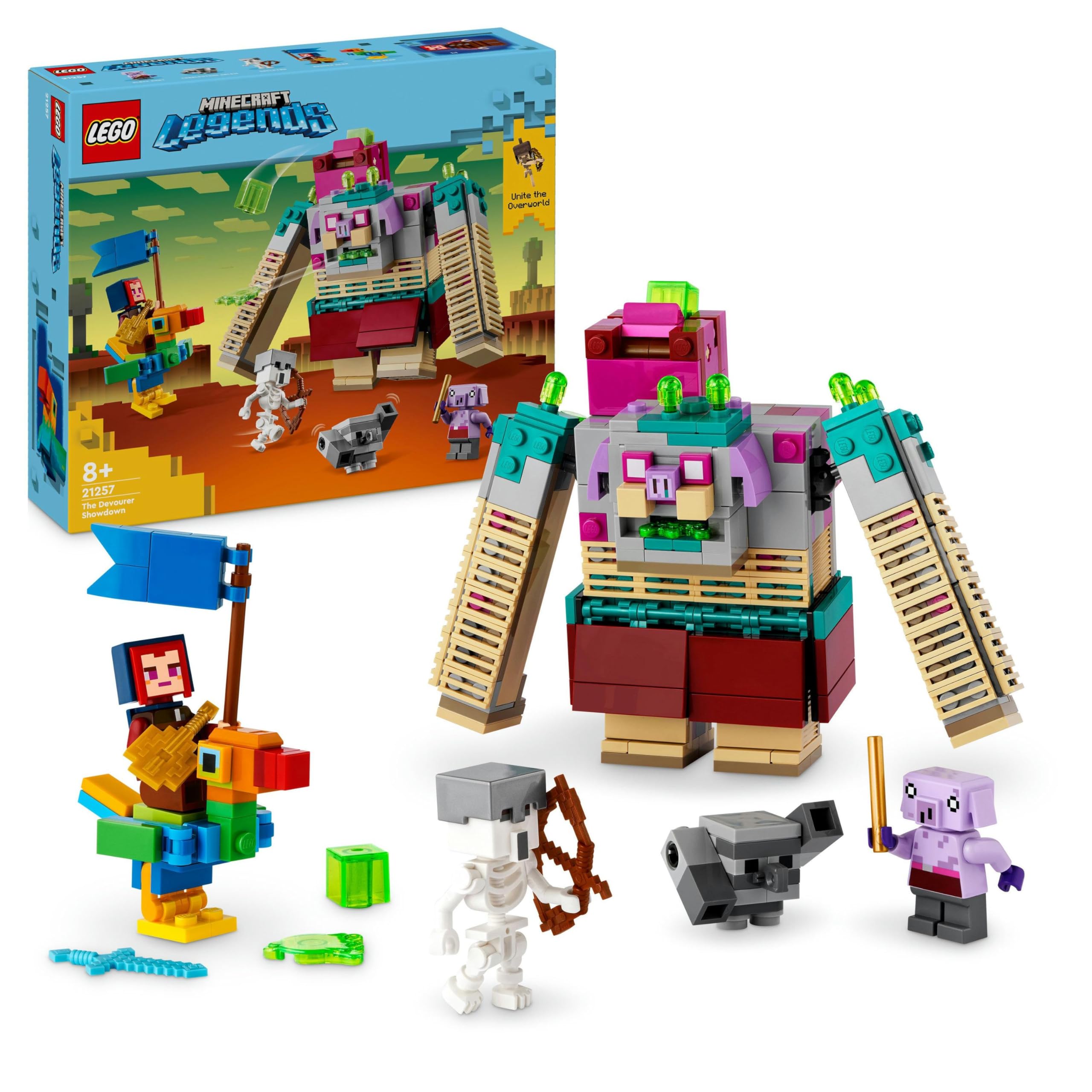 LEGO Minecraft Legends Resa dei Conti con il Divoratore, Set di Giochi per Bambini e Bambine da 8 Anni in su con Personaggi Popolari e Figure di Eroi, Giocattolo d'Azione, Regalo per i Fan 21257