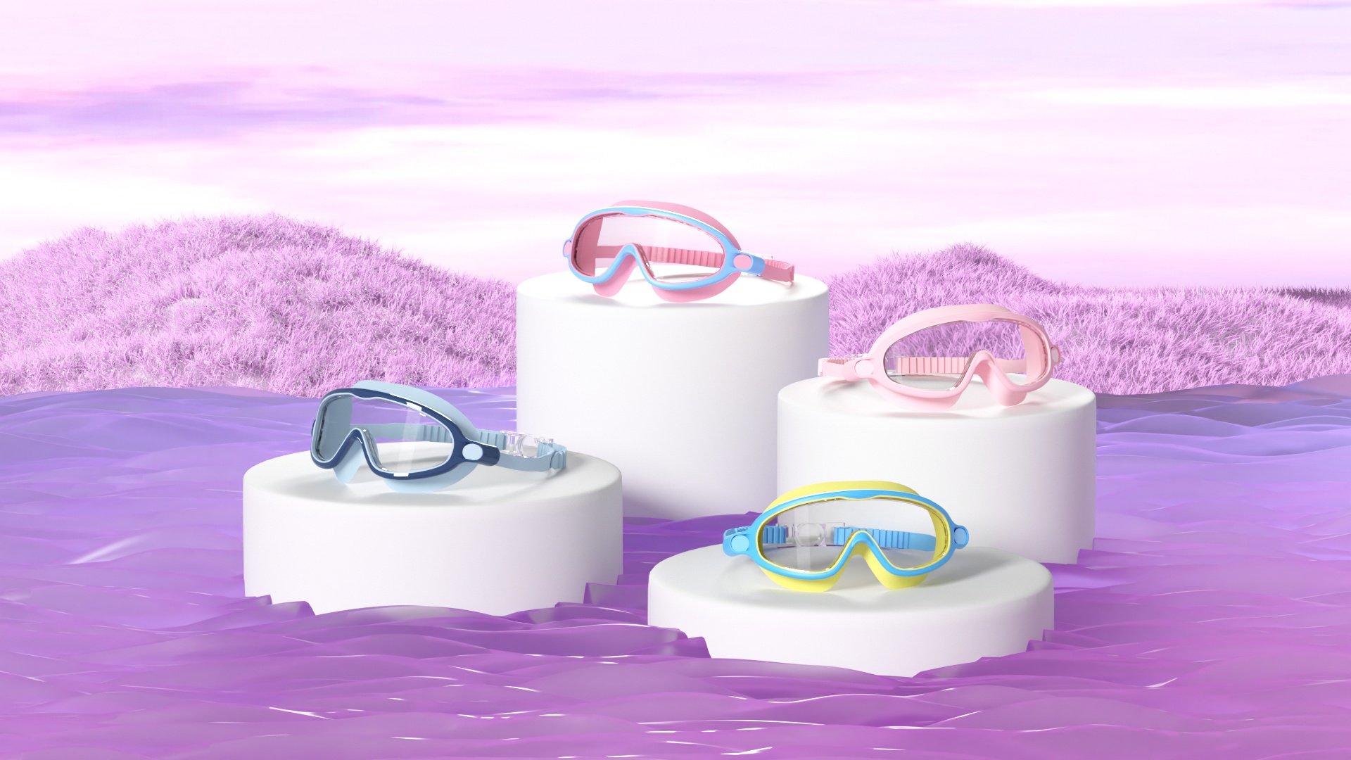 Lot De 2 Lunettes De Natation Enfants – Anti-buée, Protection UV, Ajustement Facile, Pour âges 3-6 Et 6-14 Ans