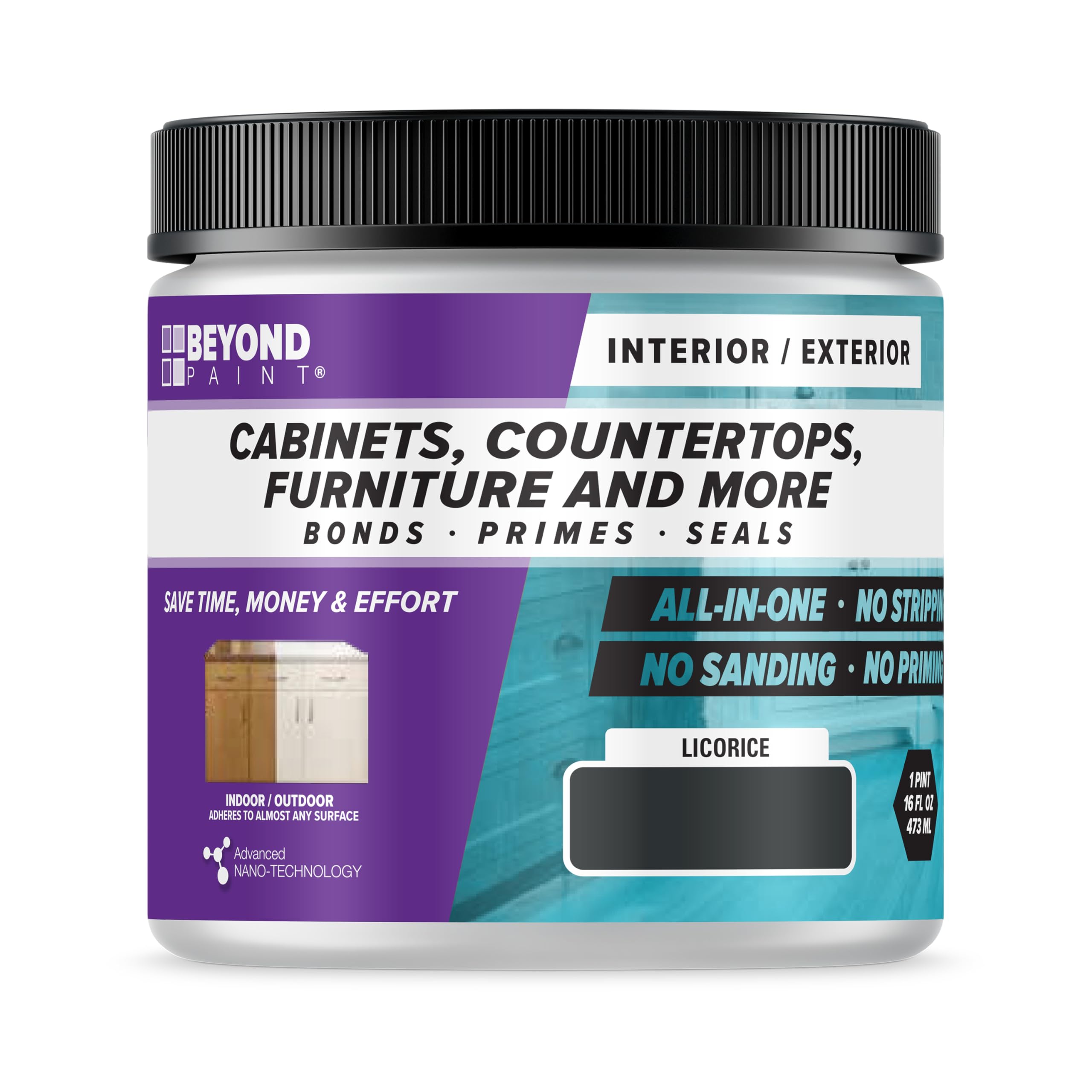 Beyond Paint Counter Top Paint - Pint - Color: Charcoal - No Stripping No Sanding No Priming