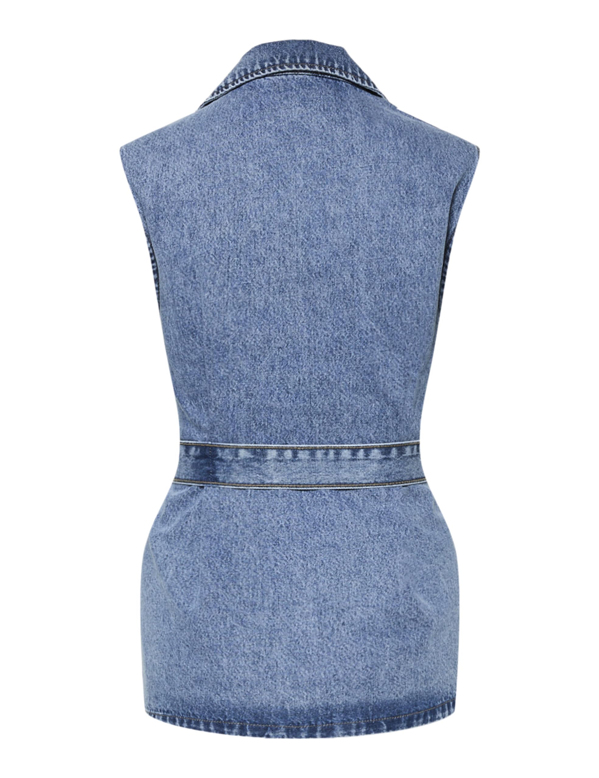 PIECES Pcsabine Long Denim Vest Pcsabine - Gilet lungo in denim Donna (Pacco da 1)