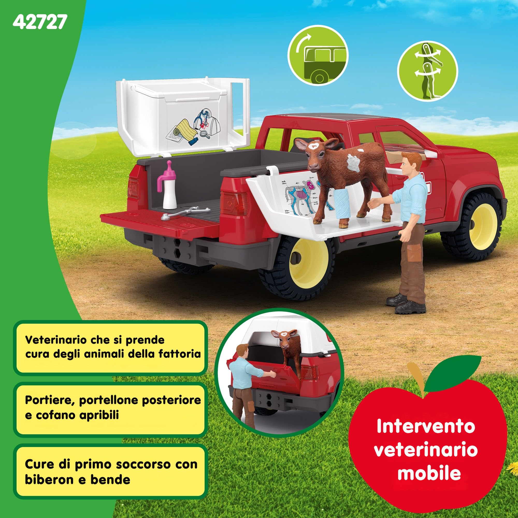 Schleich FARM WORLD | Missione del veterinario nella fattoria 42727