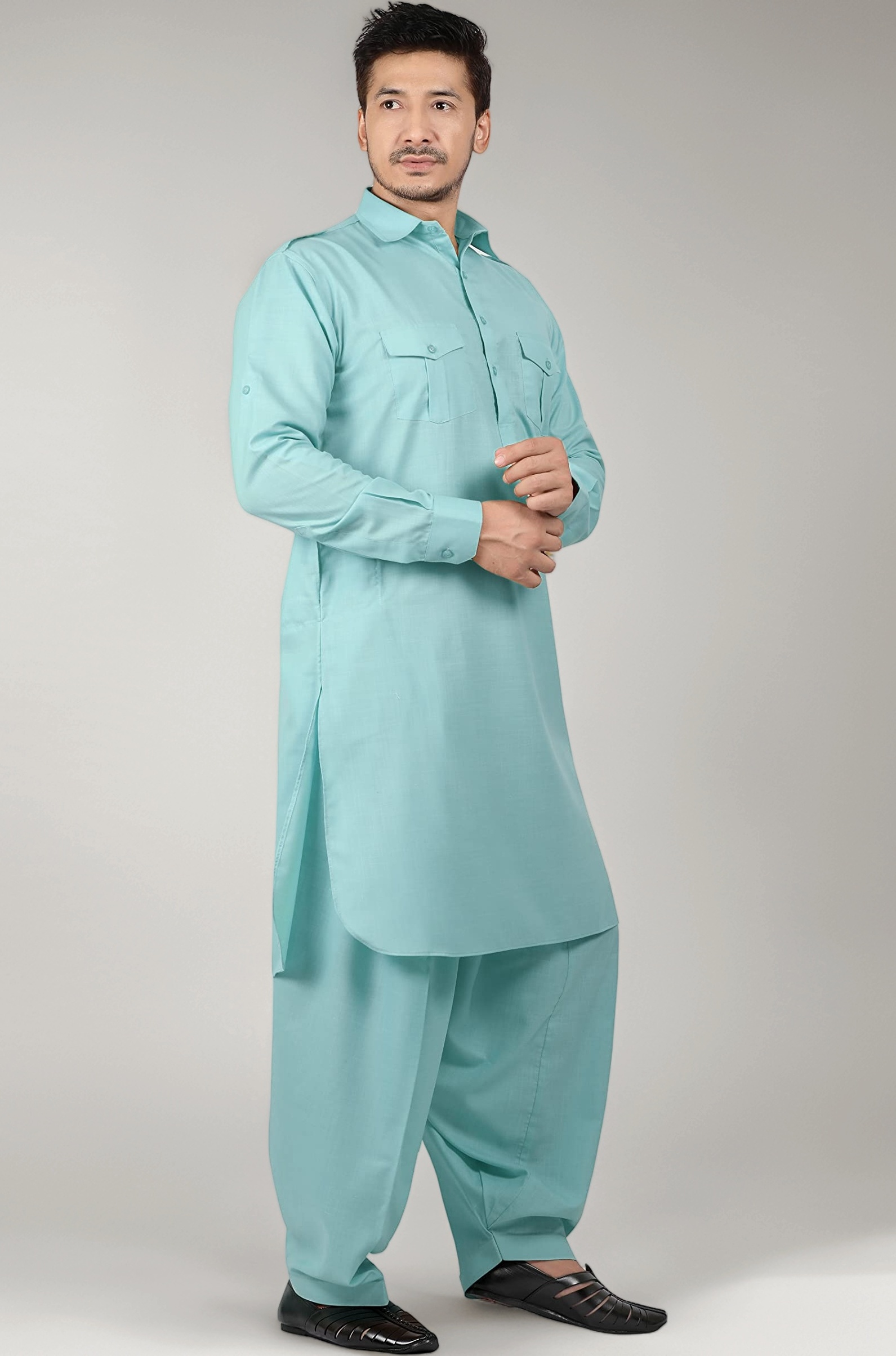 Afghani Stylish Men's Pathani Suit/Men Luxury fabric kurta pyjama set