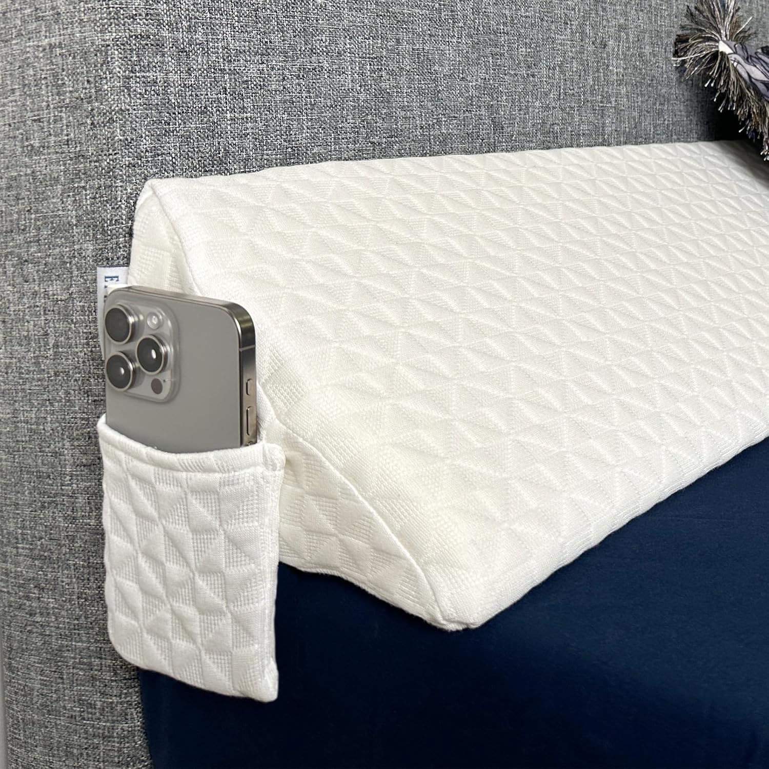 EPHEDORA King Size Bed Wedge Pillow for Headboard Gap