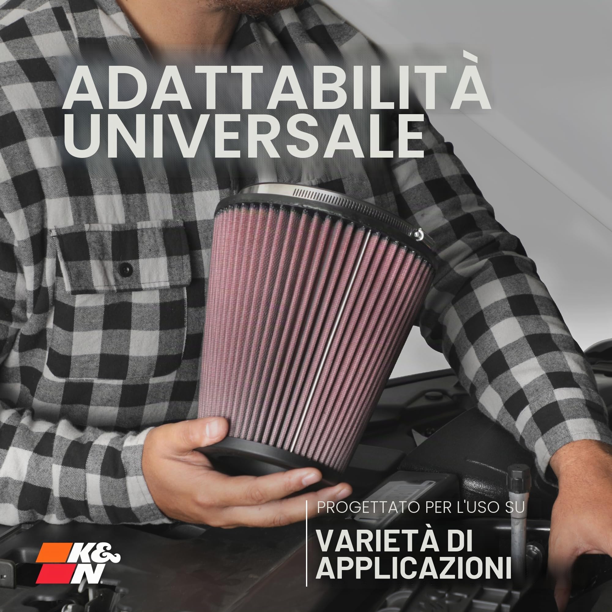 K&N RC-0850 Filtro universale Auto e Moto
