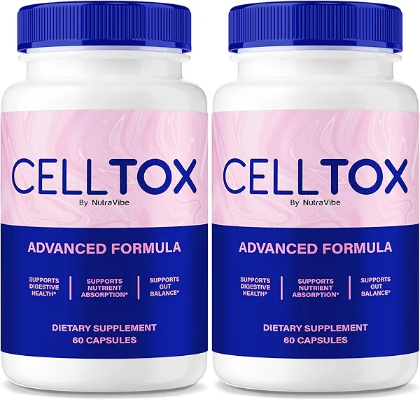 (2 Pack) CellTox – Daily Gut & Digestive Support for Digestion, Comfort & Microbiome Balance | Cell Tox Gentle, Plant-Based Formula with Clean Ingredients in Easy-to-Take Pills (120 Capsules)