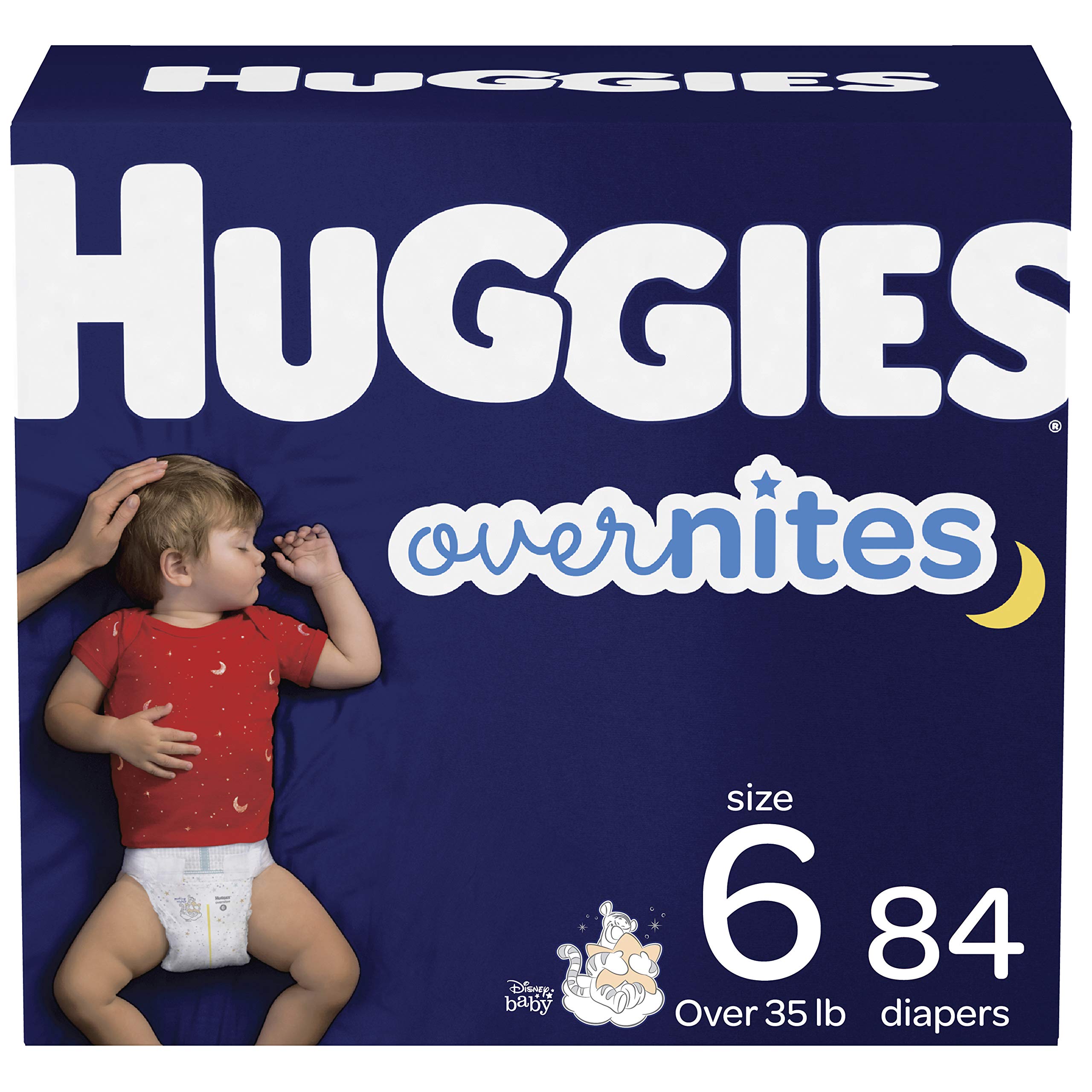HUGGIES Overnites Nighttime Baby Diapers, Size 6, 84 Ct - 2