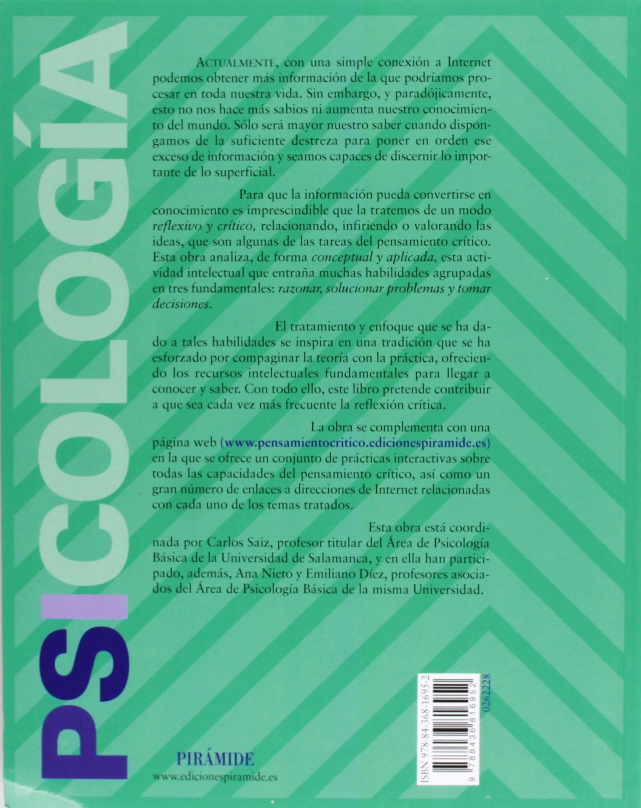 Pensamiento crítico: Conceptos básicos y actividades prácticas (Psicología)