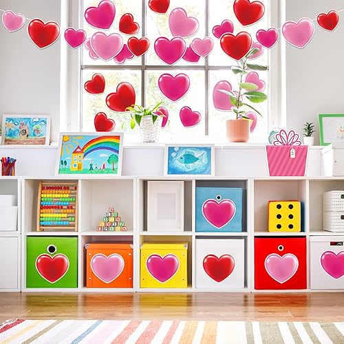 Miniatura 7 de Whaline Juego de 102 tablones de anuncios para el día de San Valentín árbol de aula forma de oso de corazón recortes mixtos lindo corte de papel de