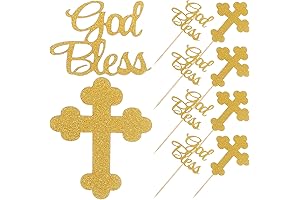 STOBAZA Baptism Cupcake Toppers