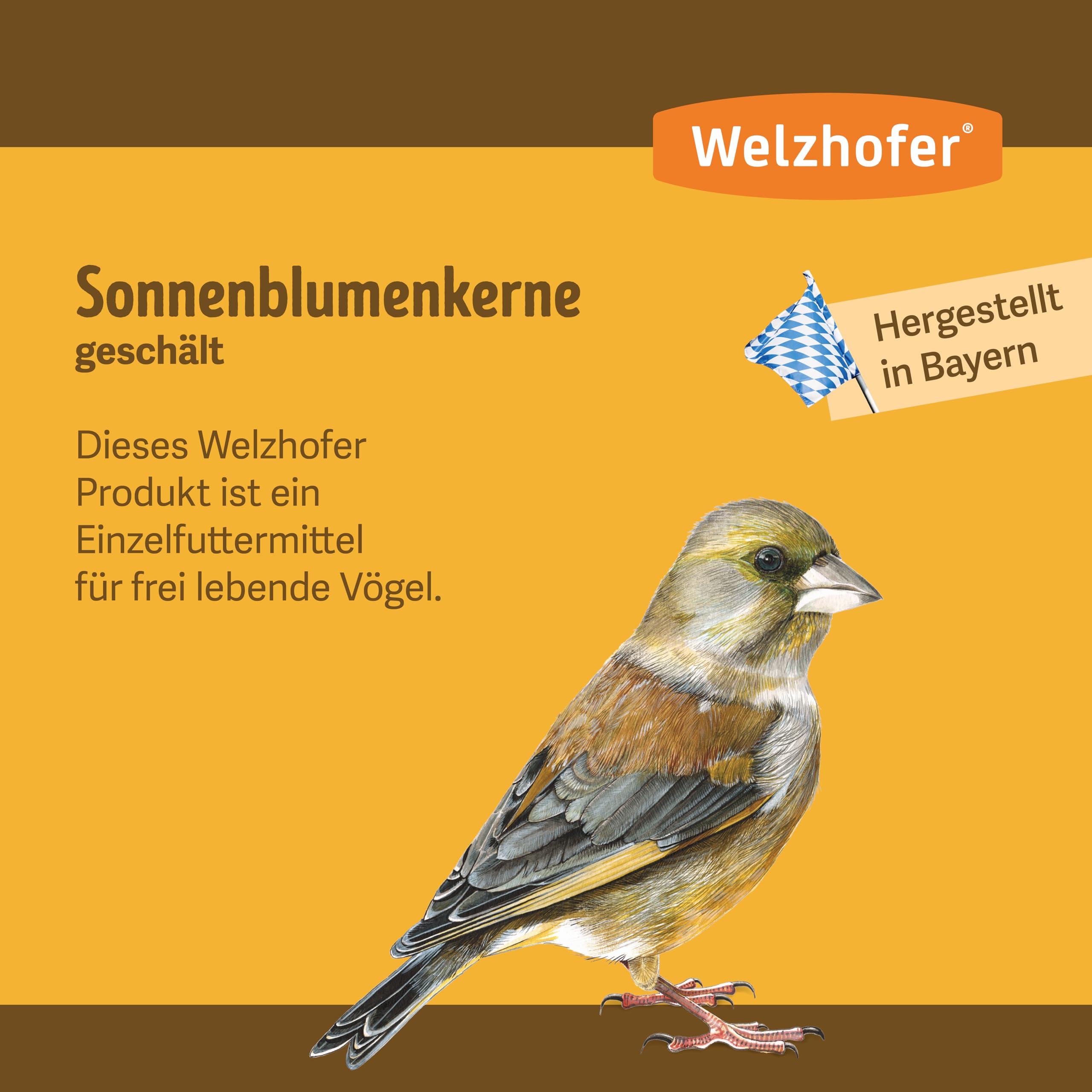 geschälte Sonnenblumenkerne 25kg Vogelfutter - Sauber, fein, nussig! Mit wertvollen Fettsäuren und Nährstoffen. Stärkt Schnäbel und hinterlässt Keine Schalenabfälle. Ideal für Wildvögel