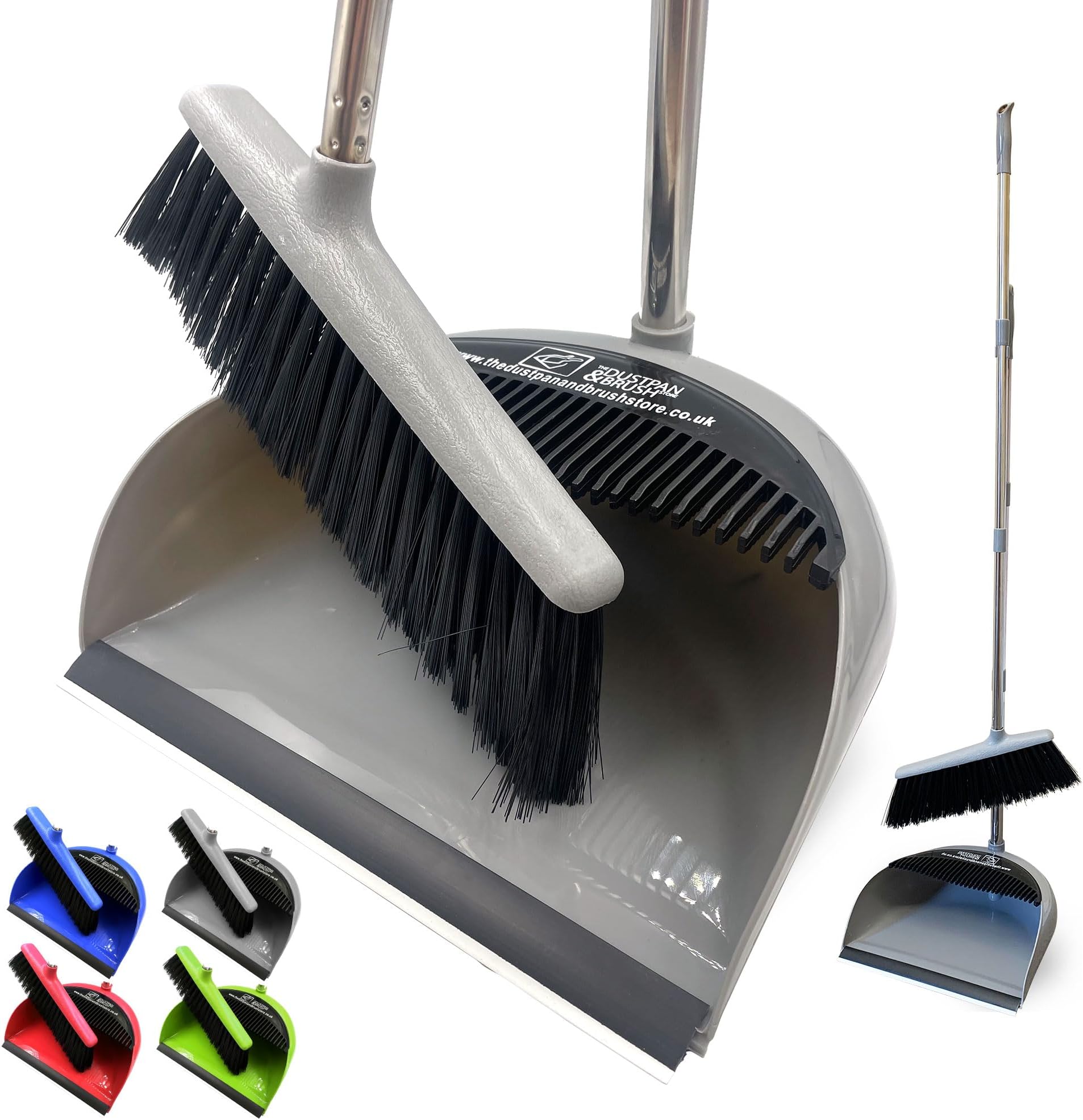 Addis Long Handle Dustpan & Broom Metallic, Silver Amazon.co.uk Grocery