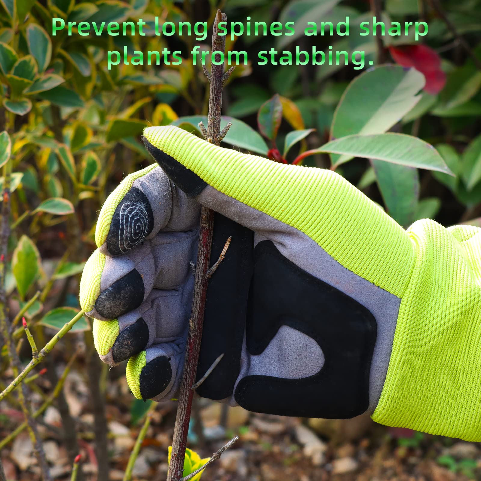 Gartenhandschuhe, vollständiger Schutz, Gartenhandschuhe gegen lange Dornen, Zweige und Büsche, Kratzer, atmungsaktiv, bequem, Gartengeschenke für Frauen, Gartengeräte,