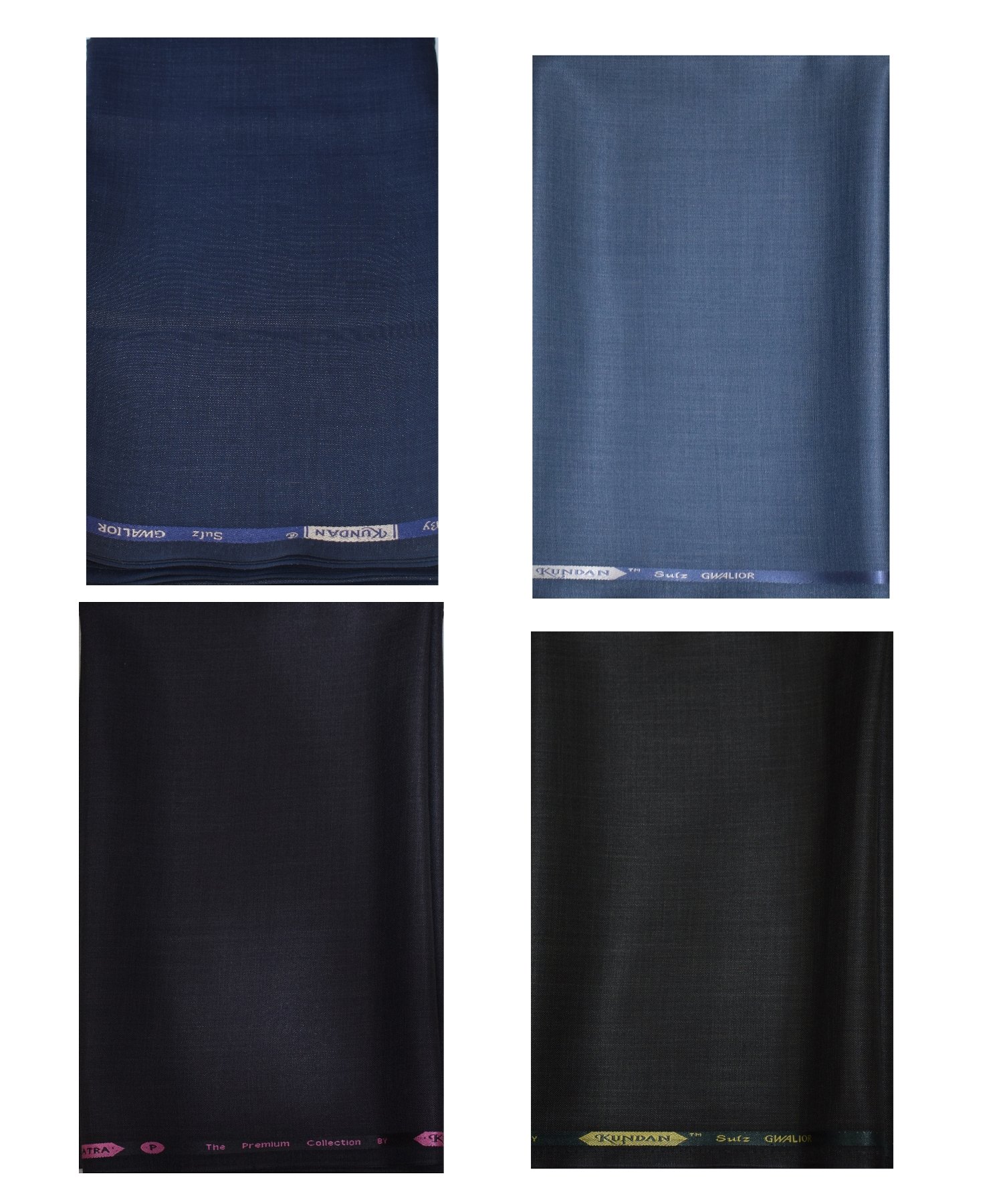 kundan sulz gwalior Men's Fancy Formal Trouser Fabric Combo Set (Navy Blue, Black and Military Green, 1.20 m) - Pack of 4-picture-17