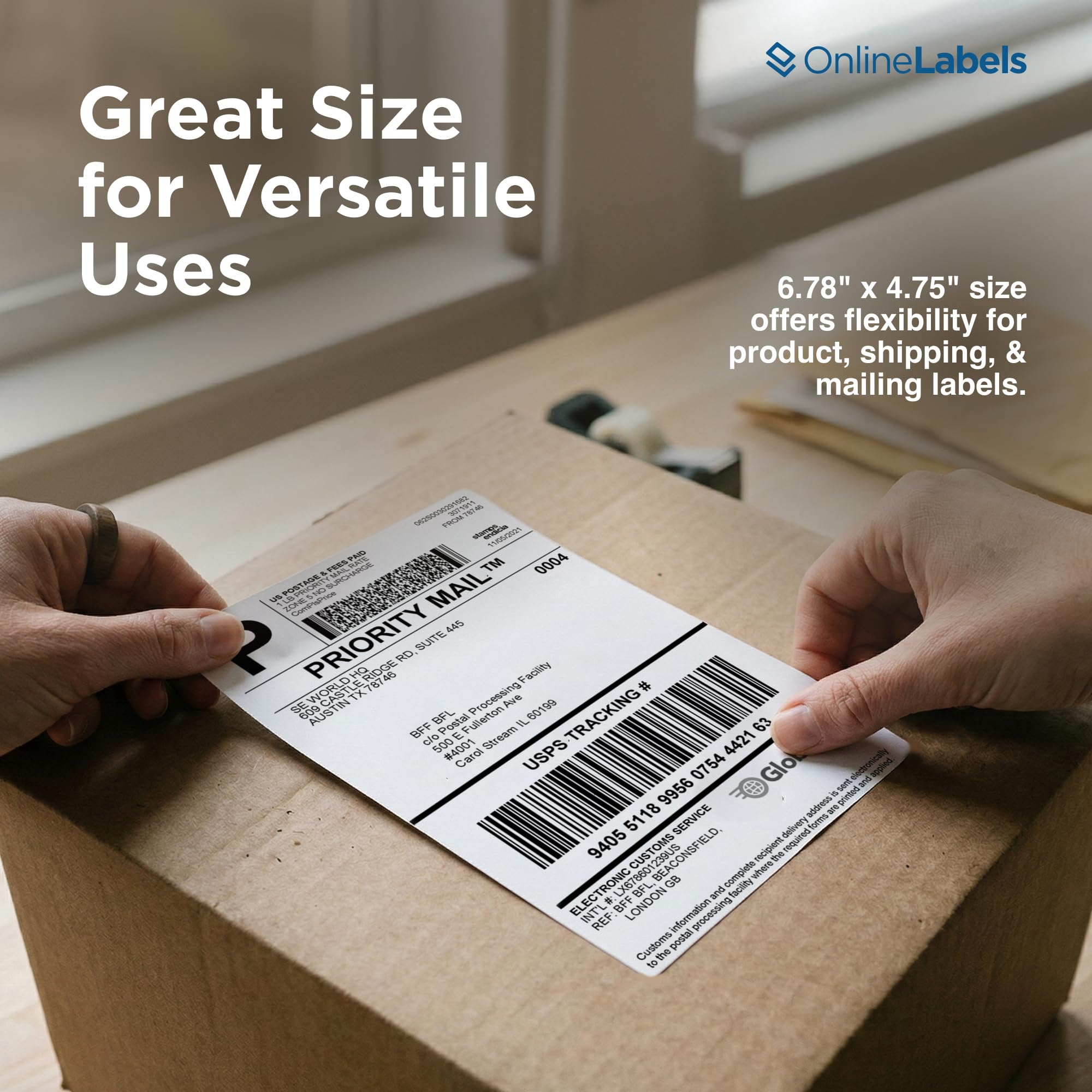 Amazon.com : Online Labels 6.78 x 4.75 and 3.5 x 3.75 Shipping