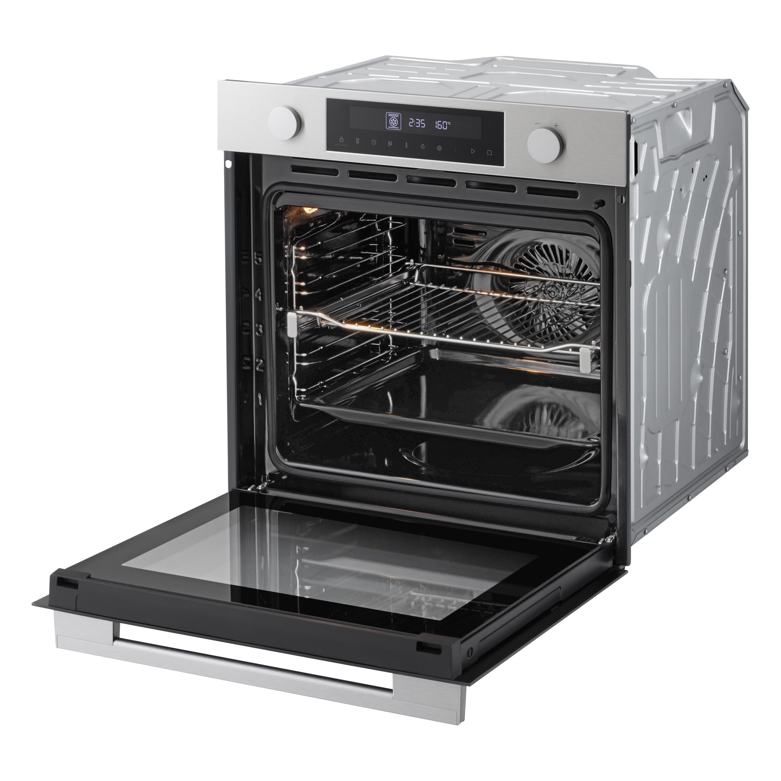 LG WS5D7210S Forno da Incasso Classe A, 72L, 11 Programmi di Cottura, Modalità Friggitrice ad Aria, Grill, Lievitazione, Pizza, Temperatura Massima 250°C, Potenza 3200 W, Wi-Fi