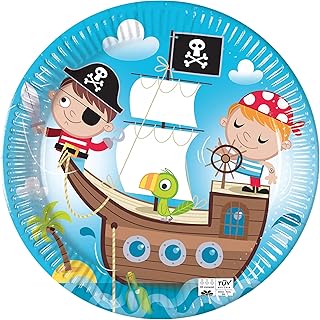 Procos 10201183 Pirates Treasure Hunt Paper Plates 23 cm