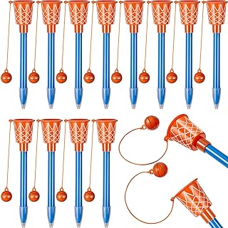 Zonon 18 Pieces Basketball Pens Basketball Hoop Pens Sports Novelty Pens Plastic Sports Themed Pen for Birthday Party Supplies Students Party Favors