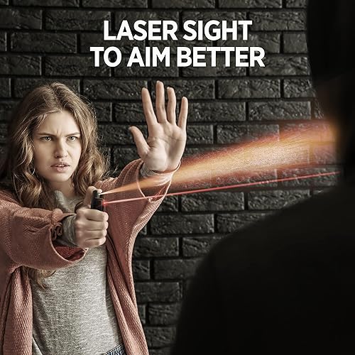 Miniatura 3 de Guard Dog Security Pepper Spray - Llavero con mira láser, paquete de 2, doble defensa personal para mujeres y hombres, largo alcance, tinte UV,