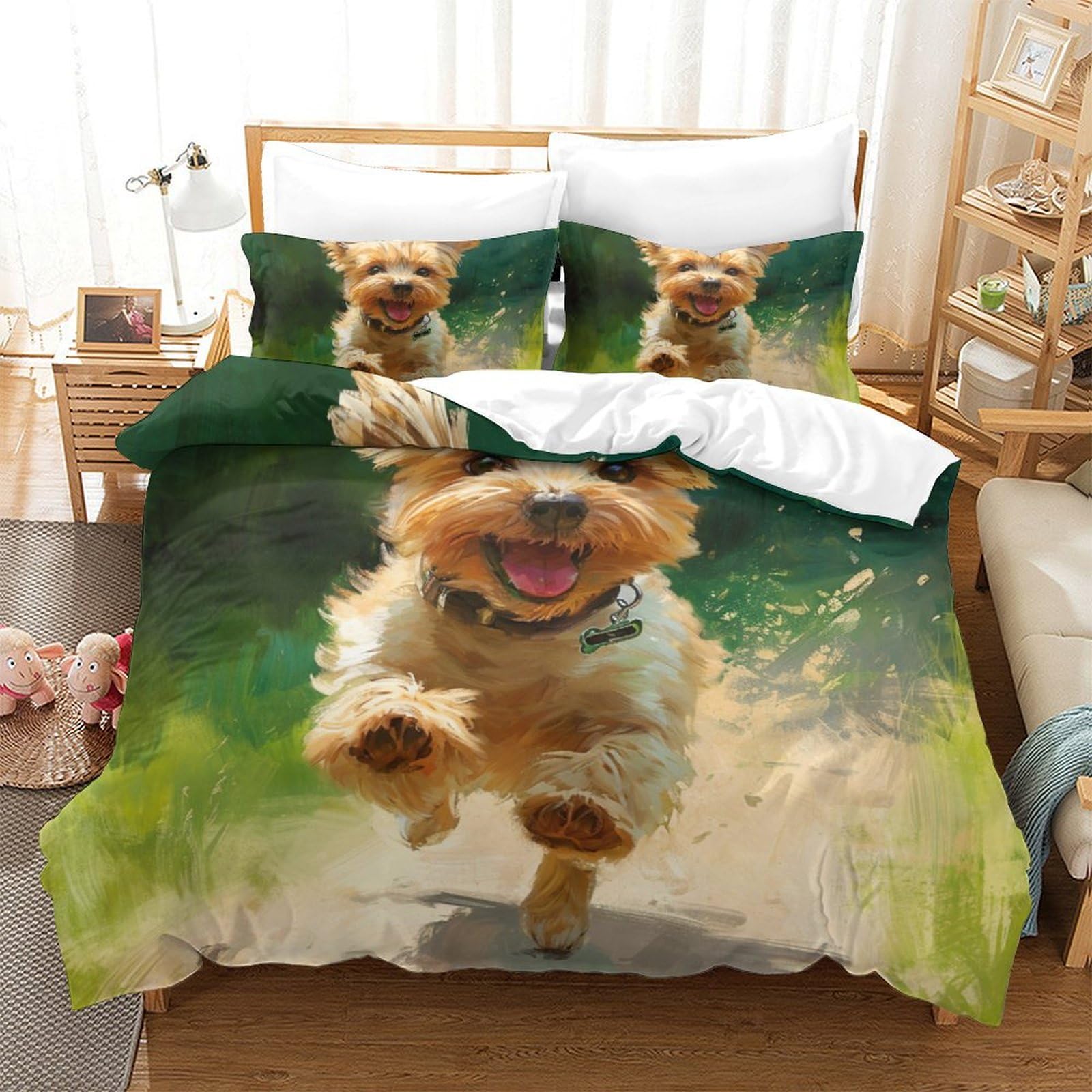 Housse de couette Yorkshire Terrier 220x240 cm avec taies