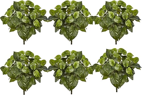 Miniatura 4 de Nearly Natural Planta artificial Pothos de 16 pulgadas (juego de 6)