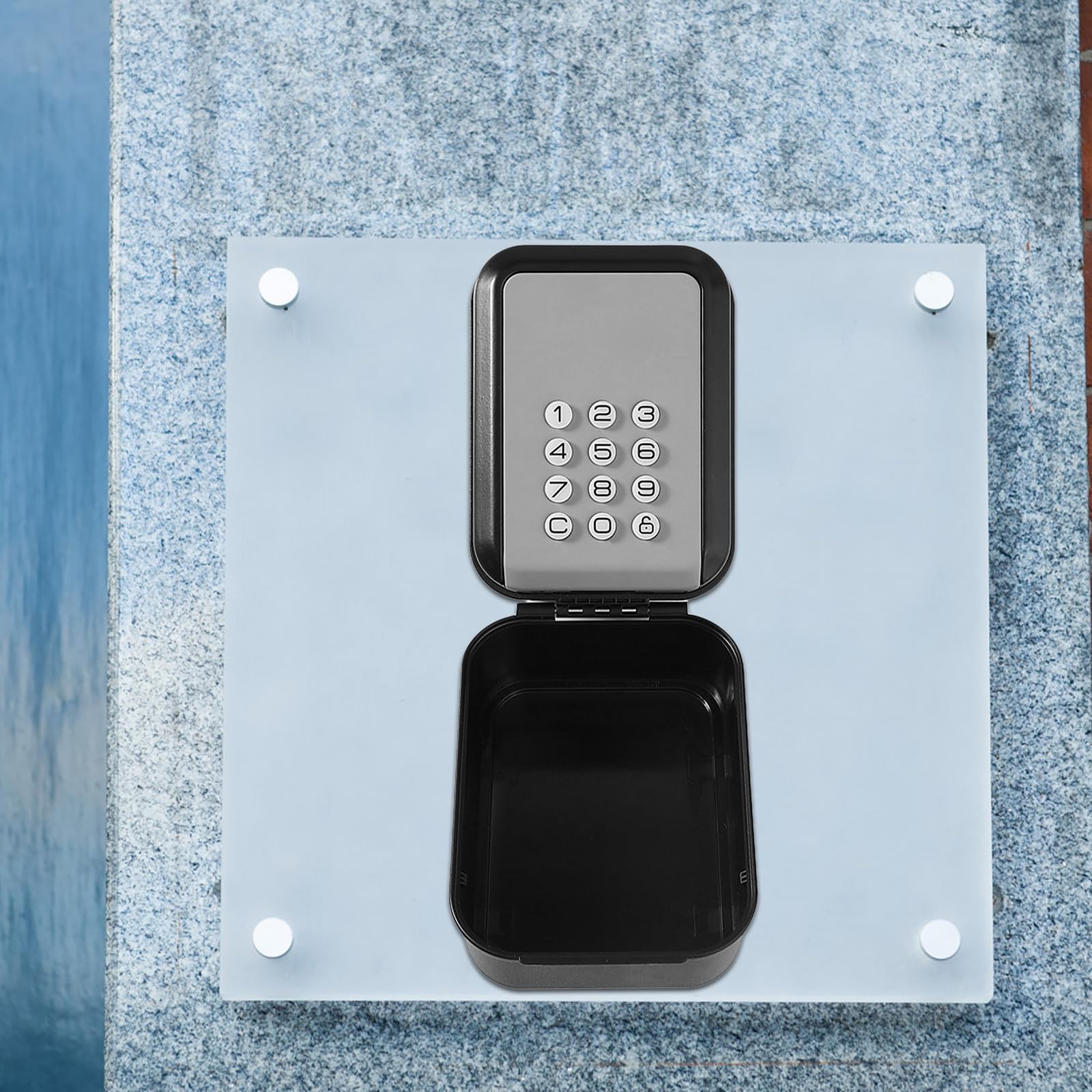 Toyvian Caja Fuerte para Llaves al Aire Libre Diseño de Gran Capacidad y Cerradura de Código Reiniciable, Material de Aleación de Aluminio y Abs para Uso Doméstico y Empresarial