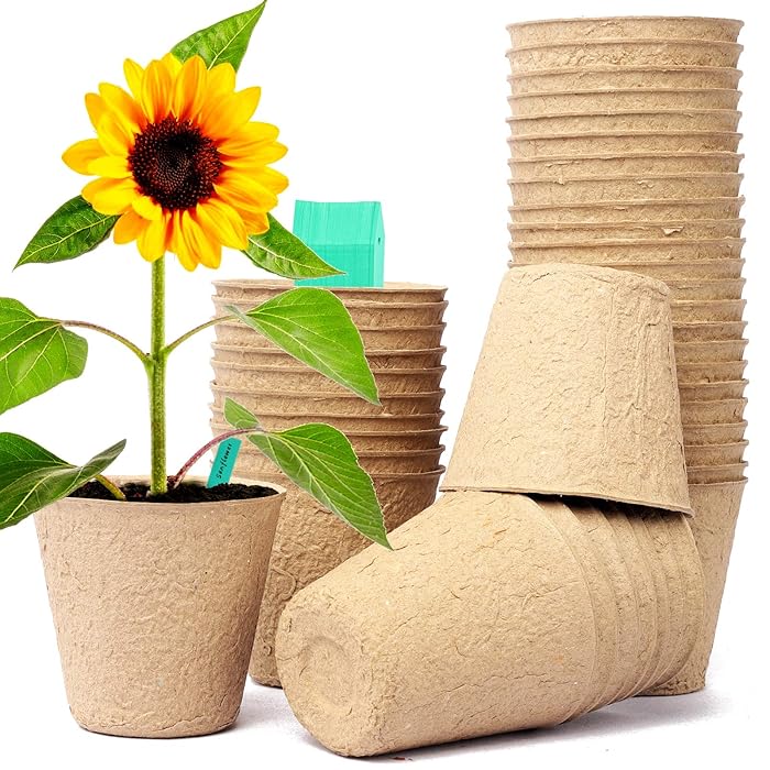 Buy SYOURSELF Peat Pots Biodegradable Seedling Starter Pots 2.4"/3