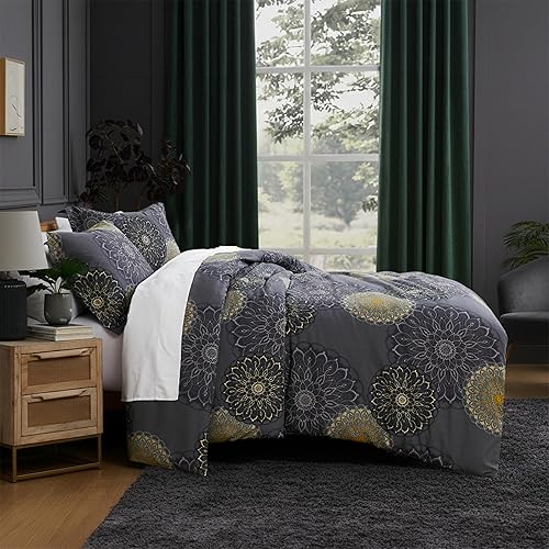 Miniatura 44 de Southshore Fine Living, Inc. Juego de ropa de cama de gran tamaño matrimonial/queen, ropa de cama bohemia de cachemira, juego de edredón de cama 17