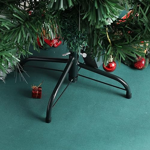 Miniatura 9 de DOITOOL Soporte para árbol de Navidad base de árbol de Navidad de hierro de 5 pulgadas de altura soporte plegable universal para árbol de Navidad