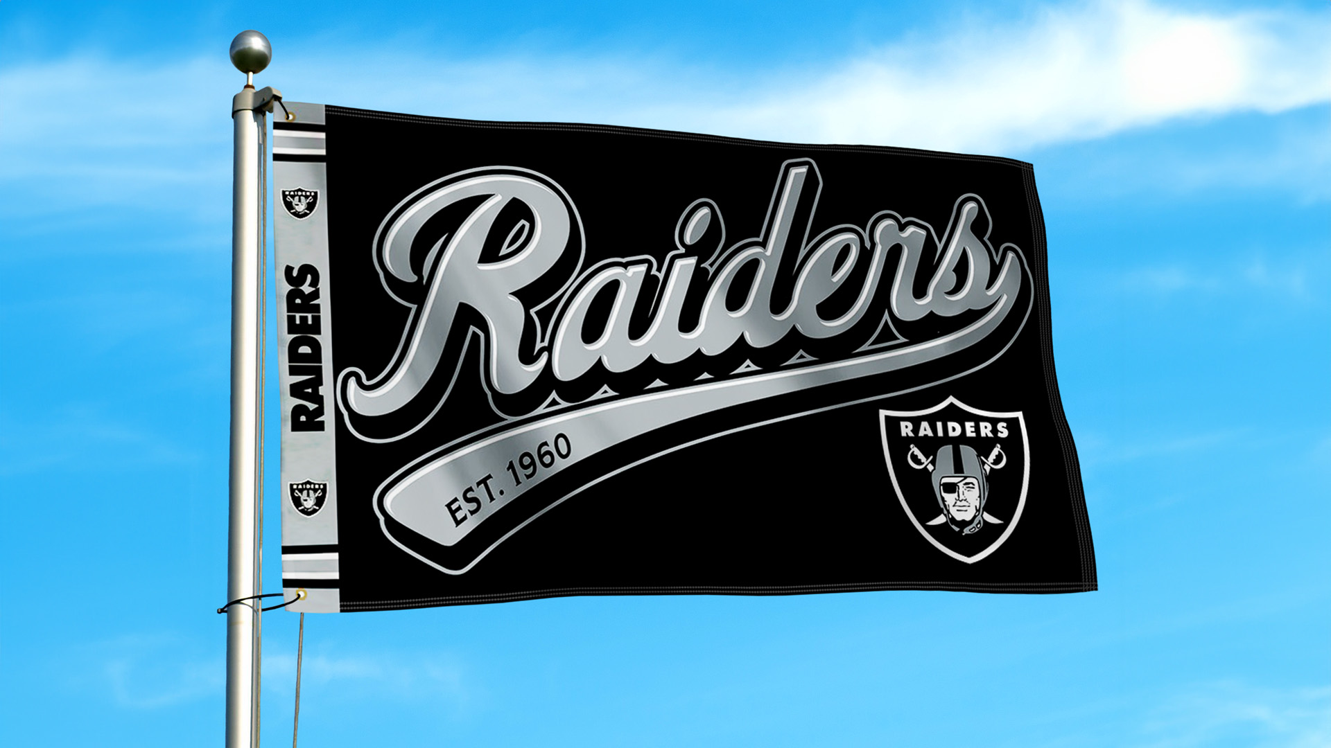 WinCraft Las Vegas Raiders 3x5 Feet Flag - American Nation Stripes, Grommets, Officially Licensed