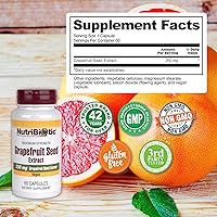 Vista 4 de NutriBiotic Cápsulas de extracto de semilla de pomelo 250 mg, 60 unidades - Máxima fuerza con bioflavonoides