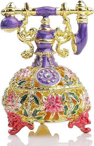 Caja de joyería con figura de teléfono.