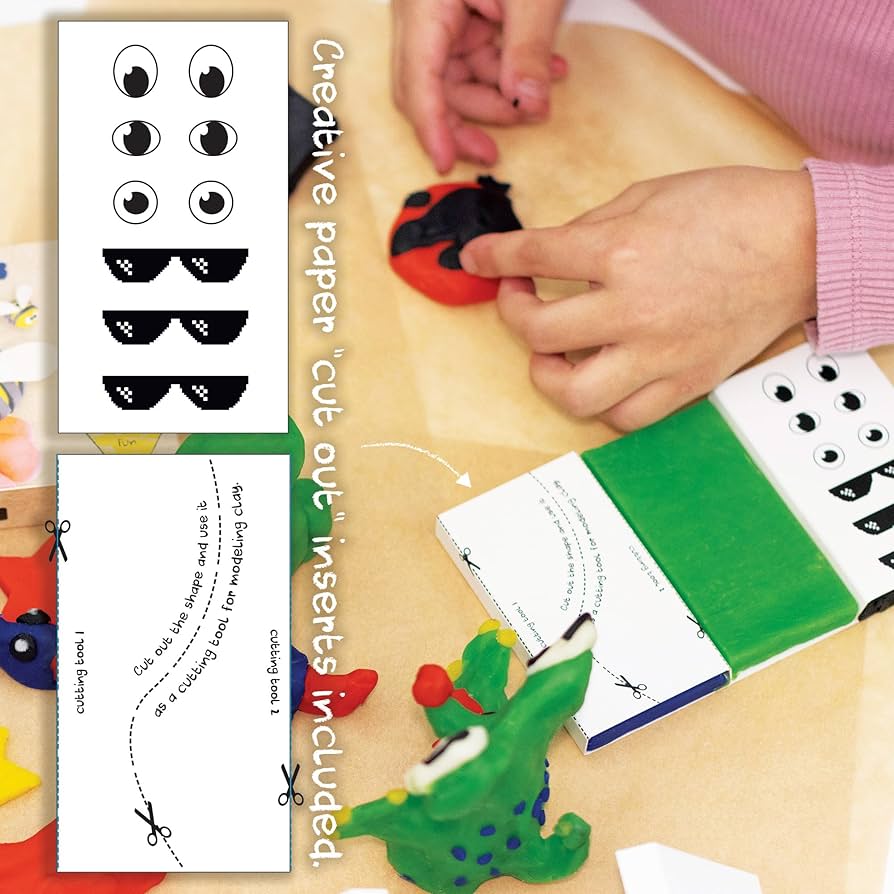 Medenka Beeswax Modelling Clay, 100% Natural, Non-Toxic And Reusable, 6 Bright Colours, Soft Eco Friendly Art Clay For Kids And Toddlers, Never Dry