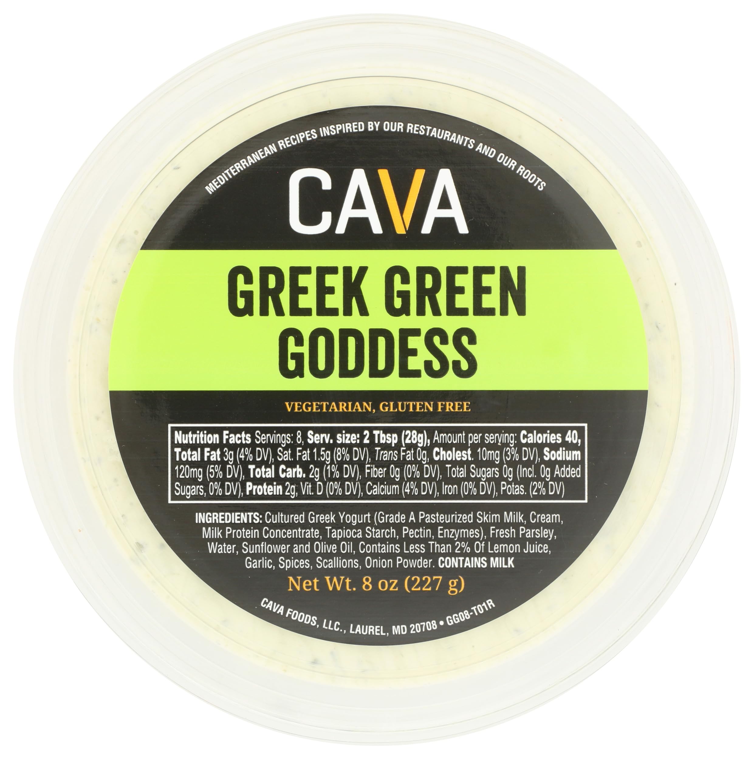 Amazon.com: CAVA MEZZE Greek Green Goddess Dip, 8 OZ : Grocery & Gourmet  Food