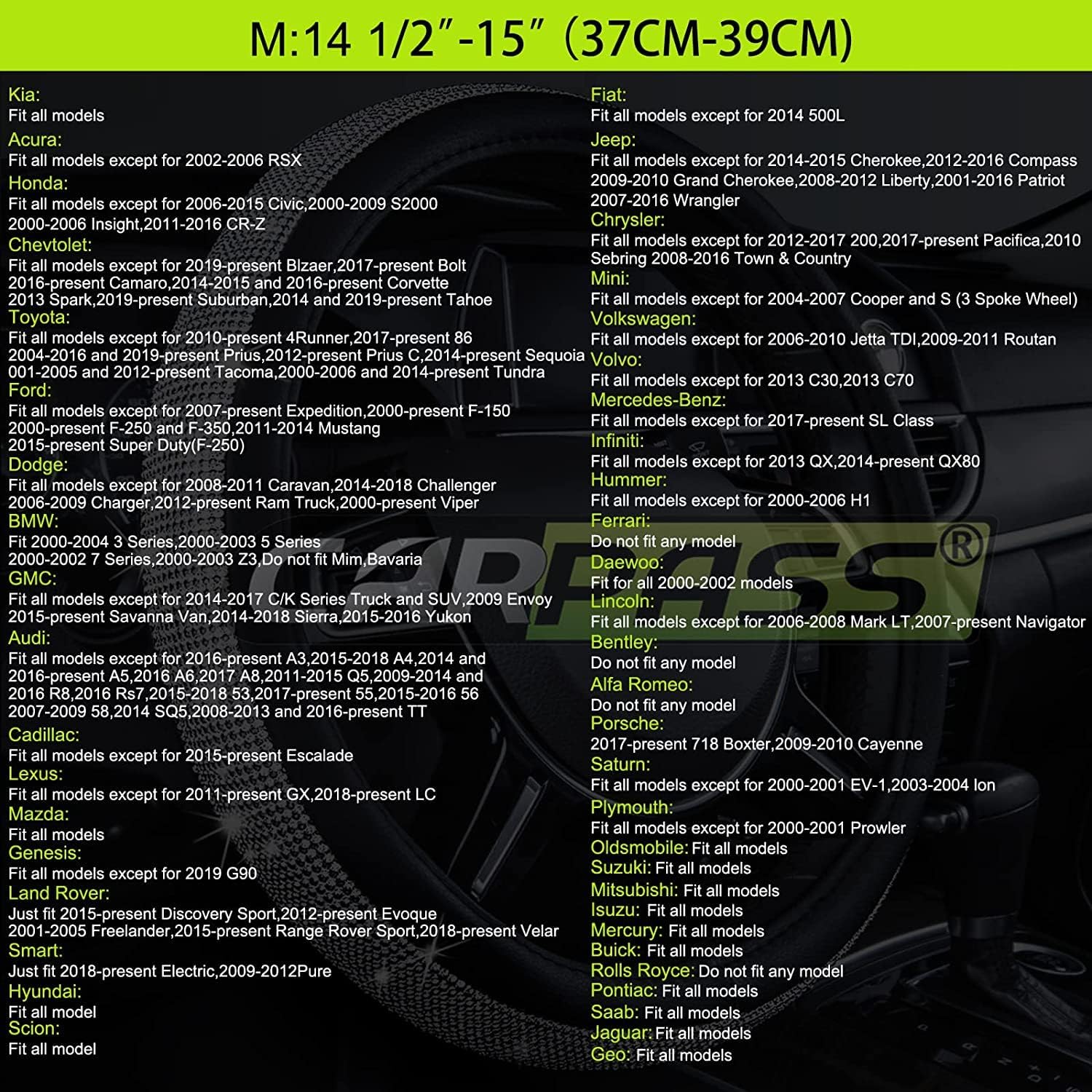 CAR PASS Line Rider Microfiber Leather Sporty 14.5-15 inch Steering Wheel Cover Universal Fits for 95% Truck,SUV,Cars, Anti-Slip Safety Comfortable Design (Black Purple) - Image 7