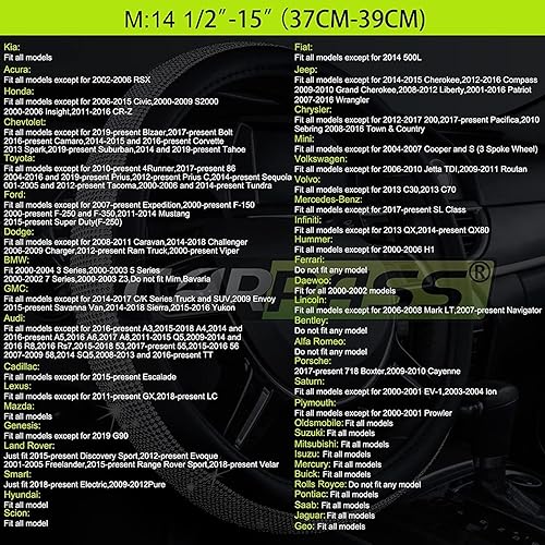 Miniatura 102 de CAR PASS Line Rider - Funda de cuero de microfibra deportiva para volante, ajuste universal para el 95% de camiones, SUV, automóviles, diseño cómodo