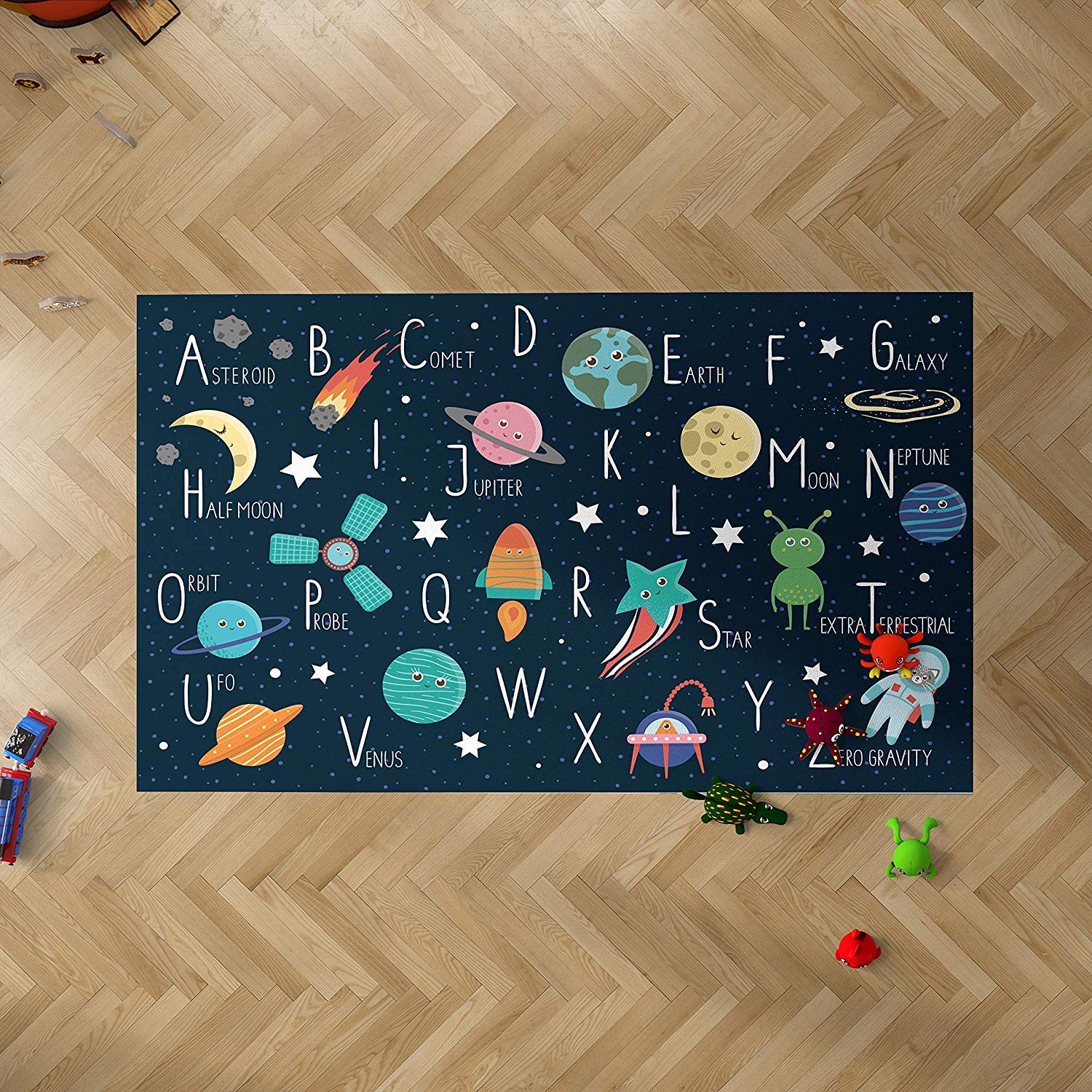 Oedim Tappeto per Bambini, Motivo: Alfabeto in PVC, Varie Misure, Tappeto in PVC, Pavimento vinilico, Decorazione per la casa, Pavimento Sintasol, Protezione per Bambini 95x95cm