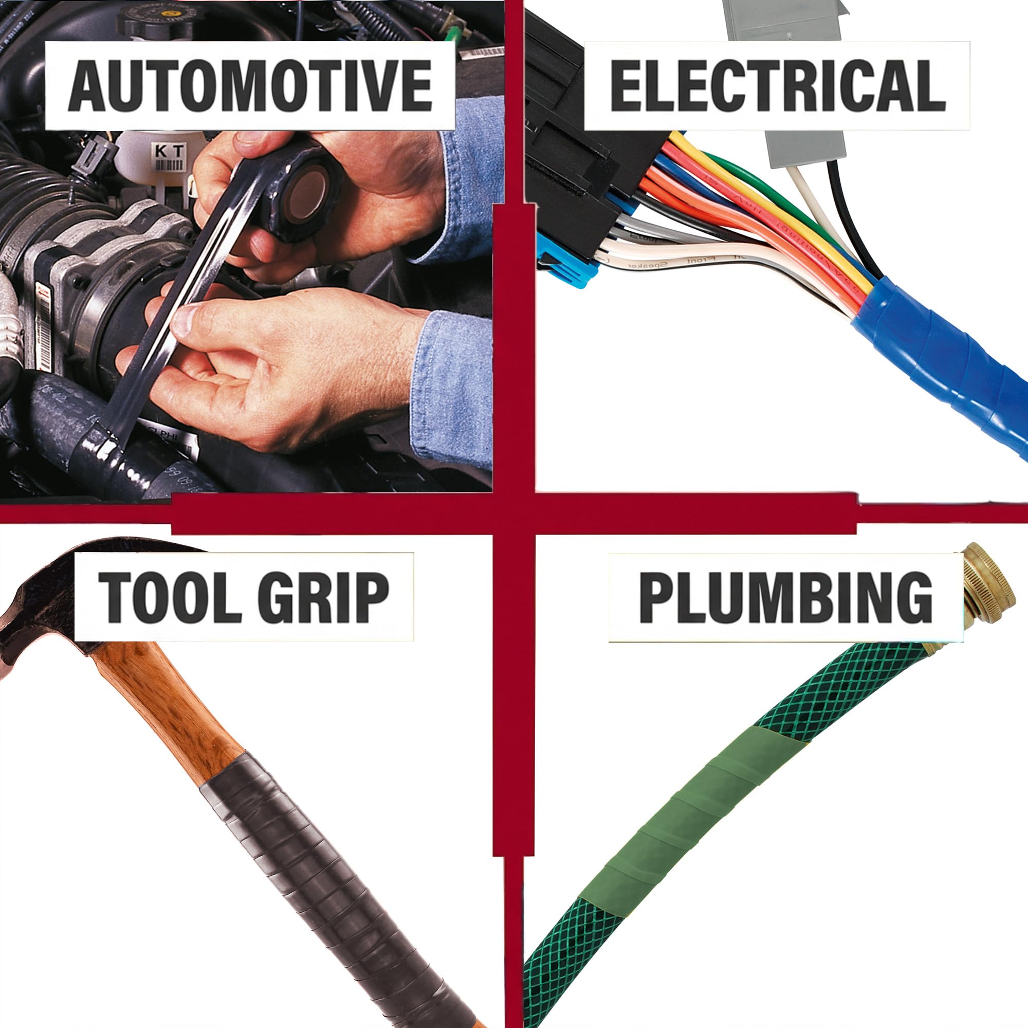 X-treme cinta tpe-xzlb silicona goma autoadhesivo cinta de fusión, 1 "x 10", triangular, negro