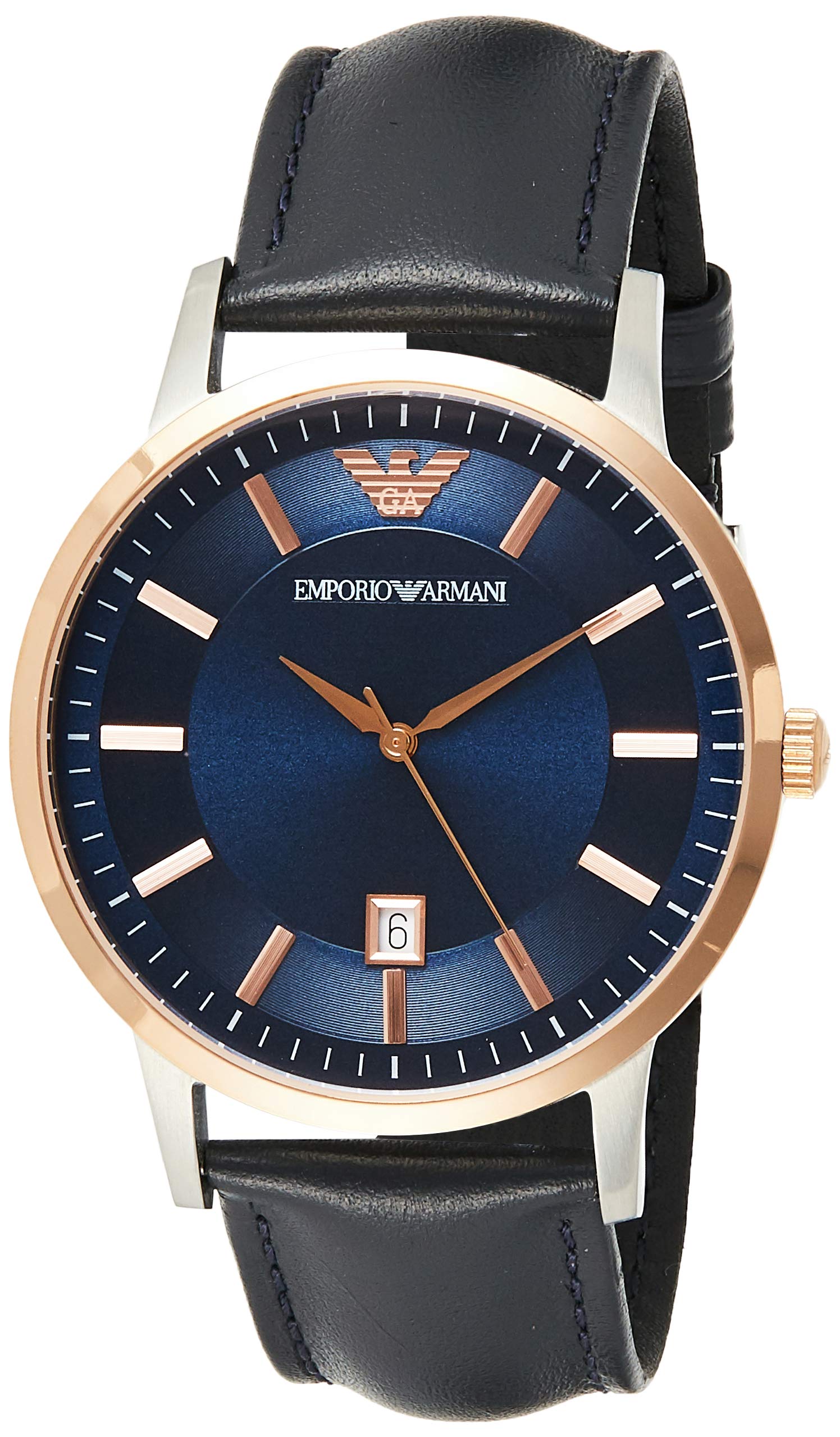 Emporio Armani Leather Renato Analog Blue Dial Men's Watch-Ar11188 :  Amazon.in: Fashion