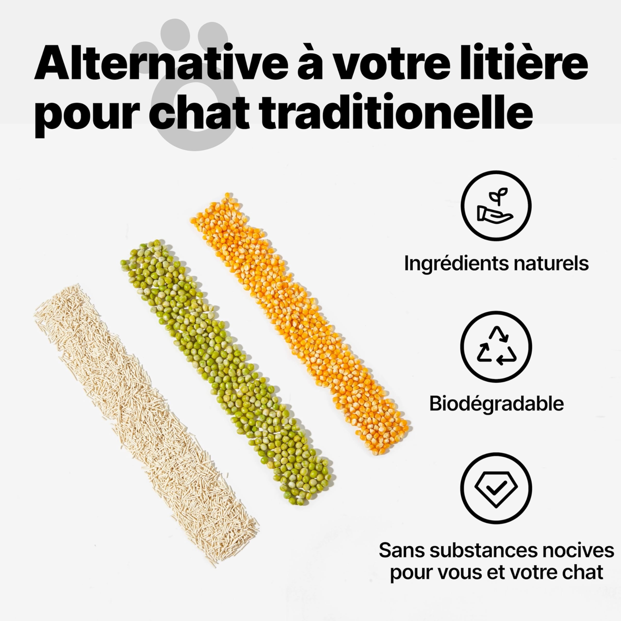 Litière pour Chat au Tofu 10,8 kg - Agglomérante Végétale aux Fibres de Pois, 99% sans Poussière, Contrôle Optimal des Odeurs, Jetable dans Les Toilettes, sans Parfum