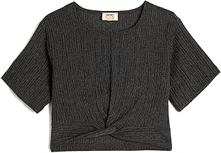 بلوزة عصرية بأكمام قصيرة للبنات من كوتون