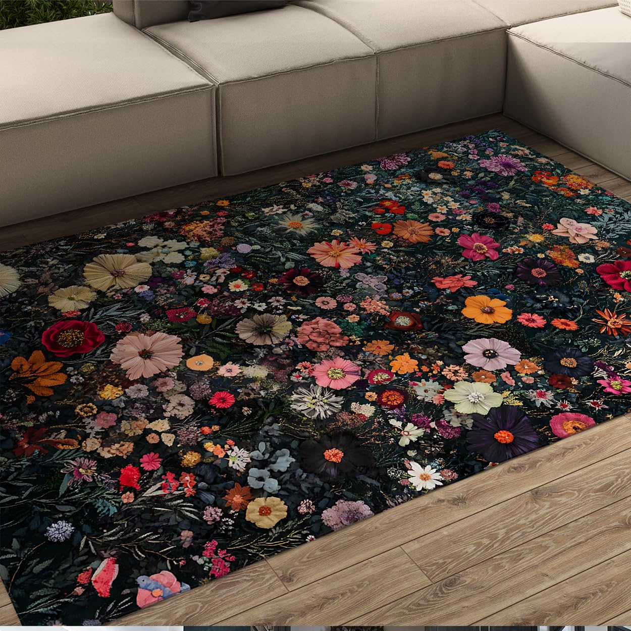 Tapis lavable antidérapant 120x150cm résistant aux taches de cuisine