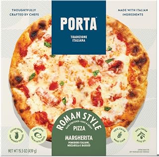 Porta Pizza Margherita Frozen 15.5 oz - Clean Ingredients, No HFCS, Hydrogenated Fats or Bleached Flour
