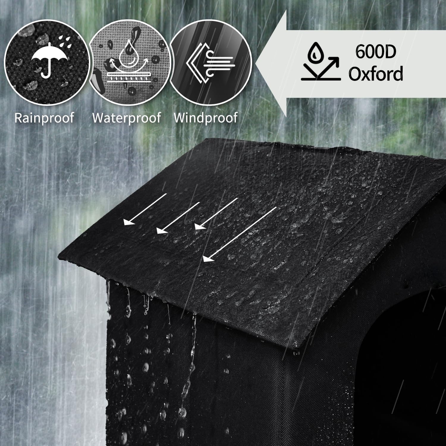 Outdoor Cat House, Cat Cave for Outdoors Outdoor Cat House Winter-Proof Waterproof - Image 4