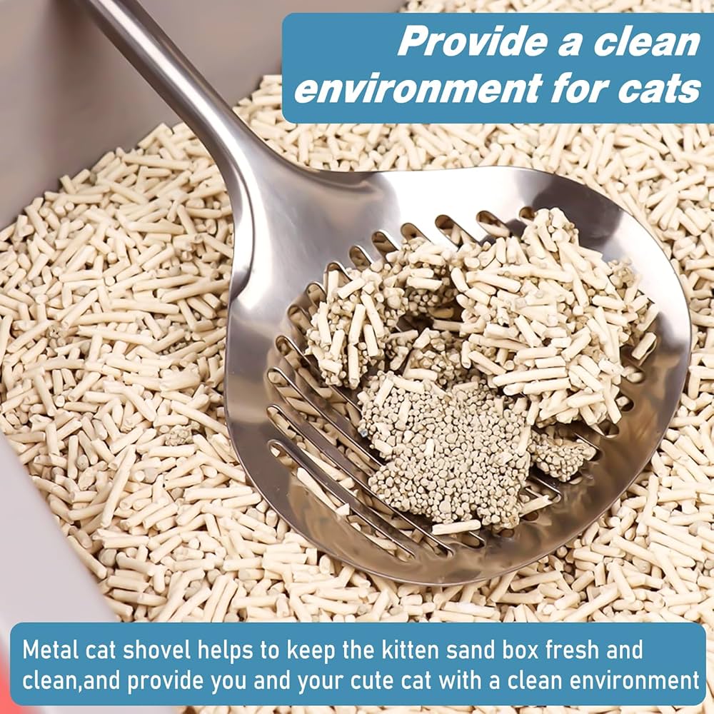 Durable Blue Cat Litter Scoop For Pine Pellets Easy Sifting, 54 OFF