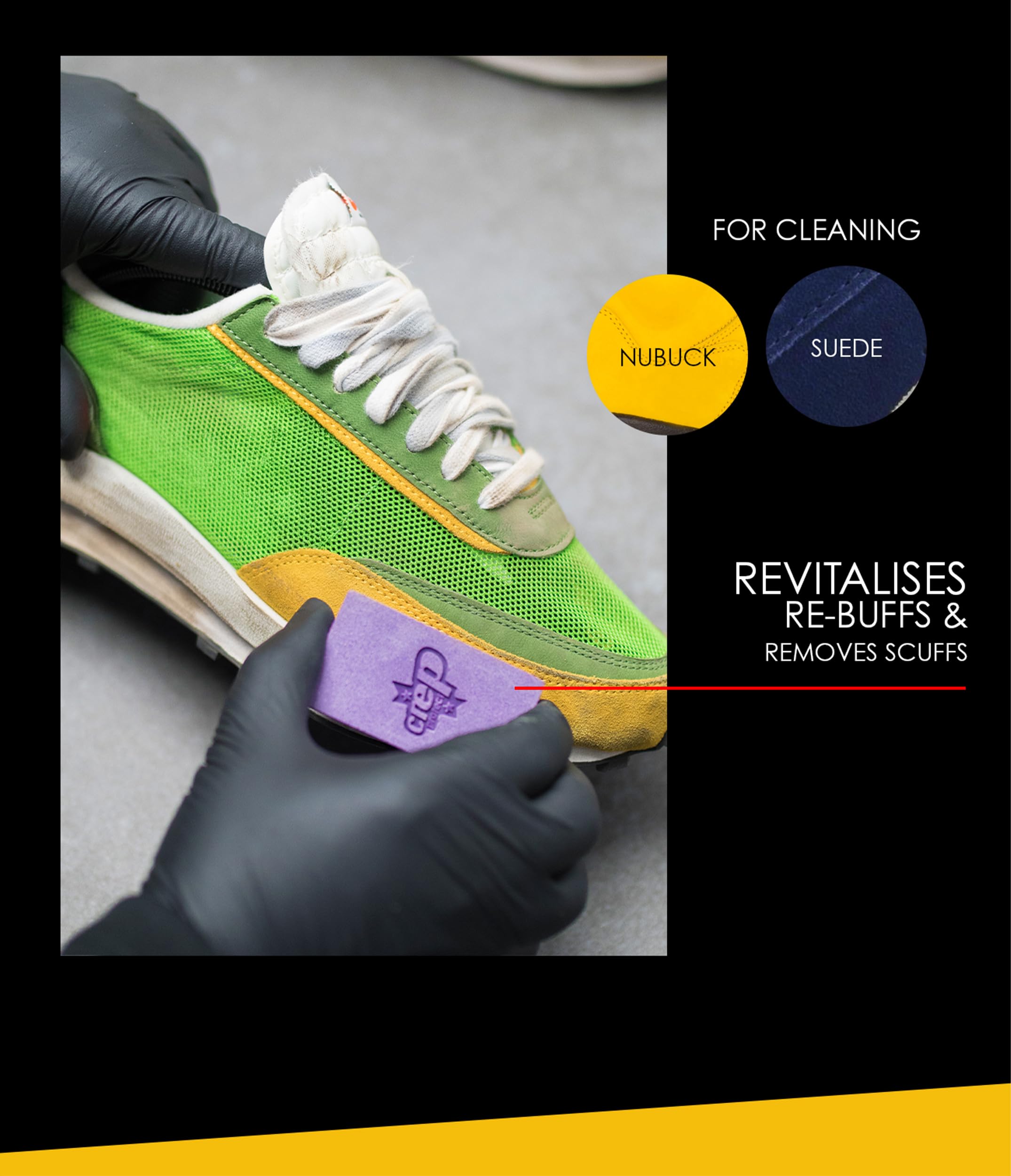 Crep Protect - Borrador de rozaduras definitivo - Limpiador de zapatillas para calzado de ante y nobuck